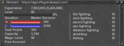 Signature for player Blessed