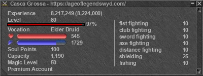 Signature for player Casca Grossa