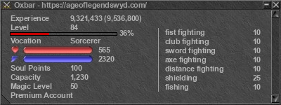 Signature for player Oxbar