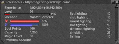 Signature for player Telekinesis