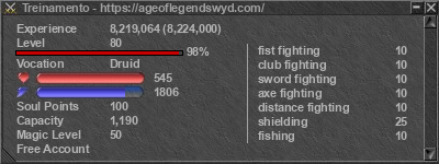 Signature for player Treinamento