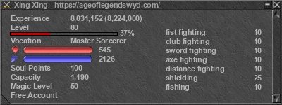 Signature for player Xing Xing